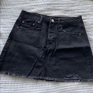 Black Denim Skirt